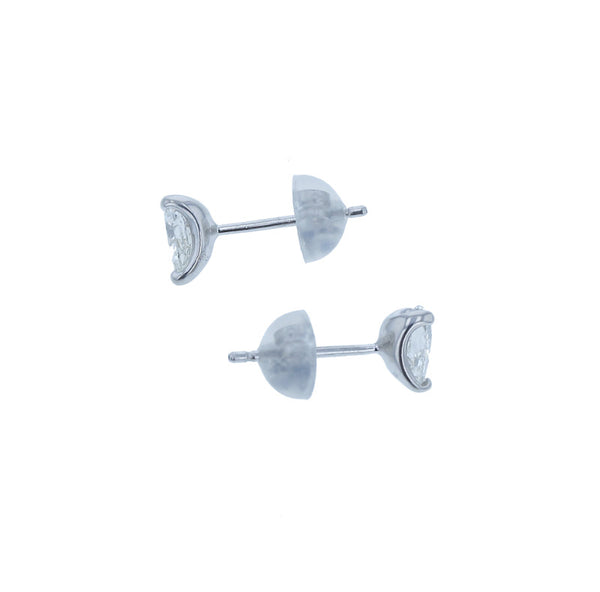 Pt900 プラチナ ペアシェイプダイヤモンド0.23ct×2 ピアス レディース 中古