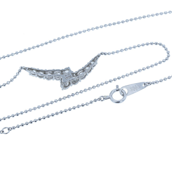 Pt900 プラチナ Pt850 プラチナ ダイヤ1.00ct ネックレス レディース 中古