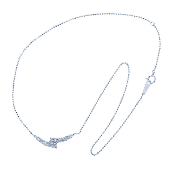 Pt900 プラチナ Pt850 プラチナ ダイヤ1.00ct ネックレス レディース 中古