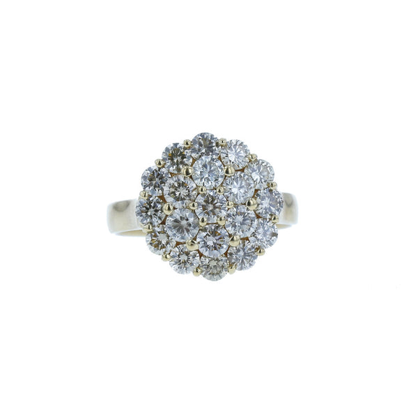 K18YG イエローゴールド ダイヤ3.00ct リング 指輪 レディース 19.5号 【中古】
