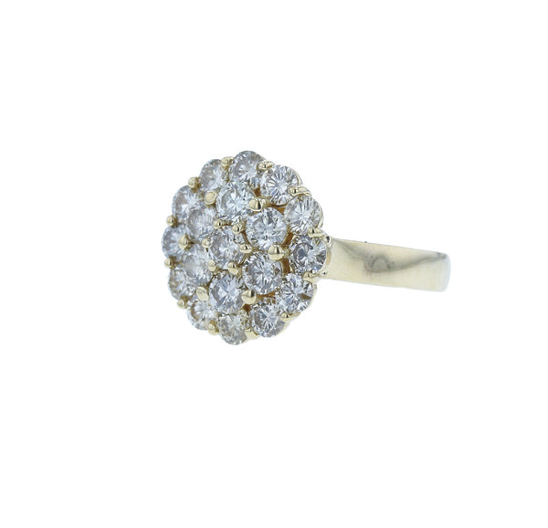 K18YG イエローゴールド ダイヤ3.00ct リング 指輪 レディース 19.5号 【中古】