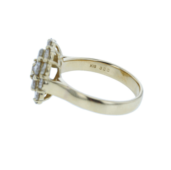 K18YG イエローゴールド ダイヤ3.00ct リング 指輪 レディース 19.5号 【中古】