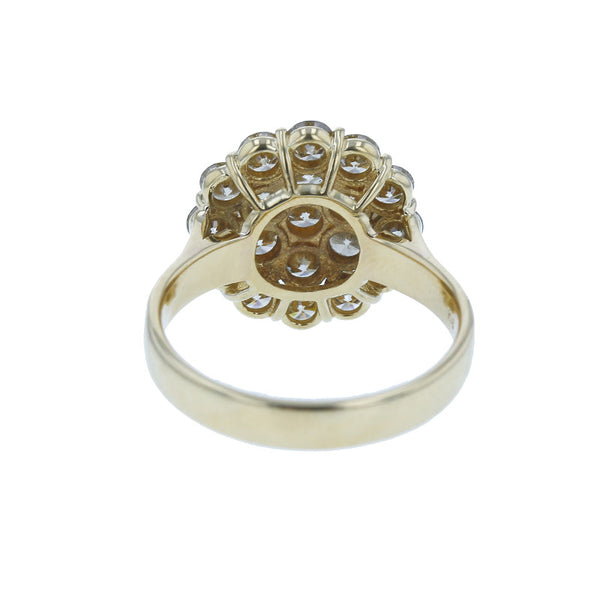 K18YG イエローゴールド ダイヤ3.00ct リング 指輪 レディース 19.5号 【中古】