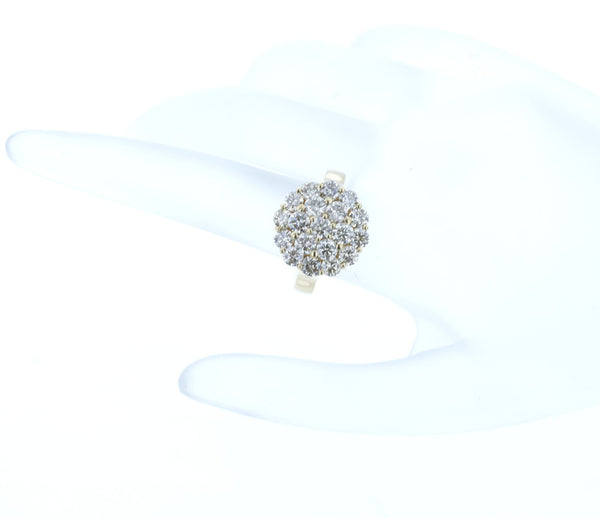 K18YG イエローゴールド ダイヤ3.00ct リング 指輪 レディース 19.5号 【中古】