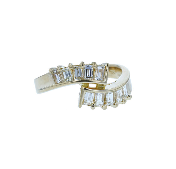 K18YG イエローゴールド ダイヤ0.87ct リング 指輪 レディース 13号 【中古】