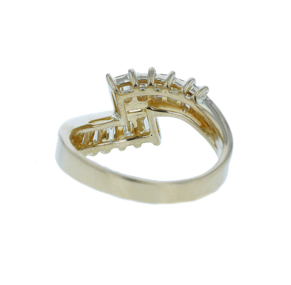 K18YG イエローゴールド ダイヤ0.87ct リング 指輪 レディース 13号 【中古】