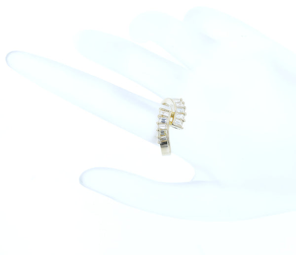 K18YG イエローゴールド ダイヤ0.87ct リング 指輪 レディース 13号 【中古】