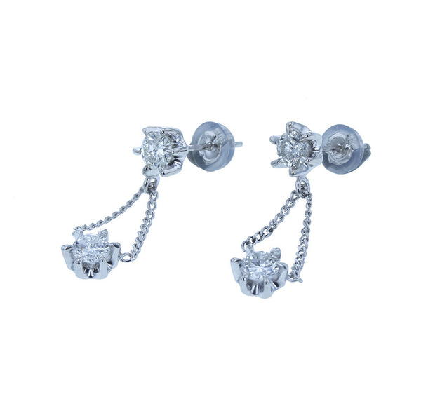 Pt900 プラチナ ダイヤ1.17ct ピアス レディース 中古