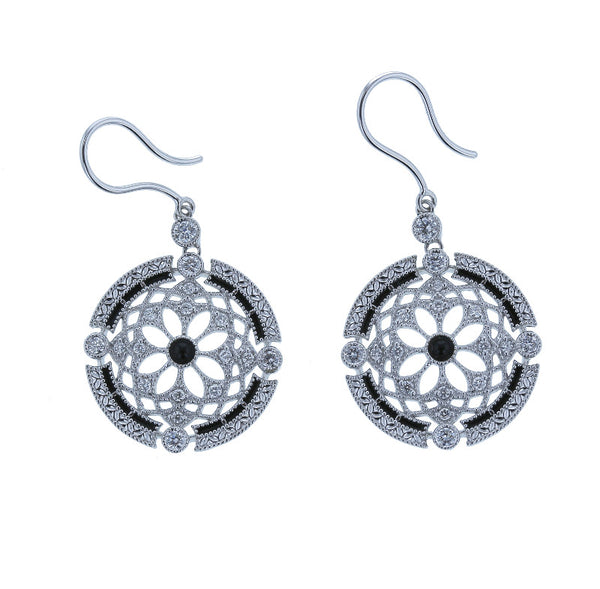 ミキモト K18WG ホワイトゴールド ダイヤ0.17ct×2 ピアス レディース MIKIMOTO 中古