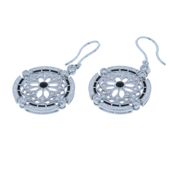 ミキモト K18WG ホワイトゴールド ダイヤ0.17ct×2 ピアス レディース MIKIMOTO 中古