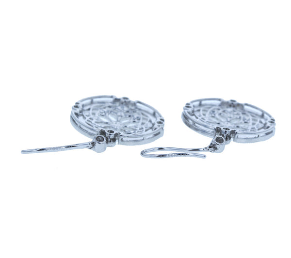 ミキモト K18WG ホワイトゴールド ダイヤ0.17ct×2 ピアス レディース MIKIMOTO 中古