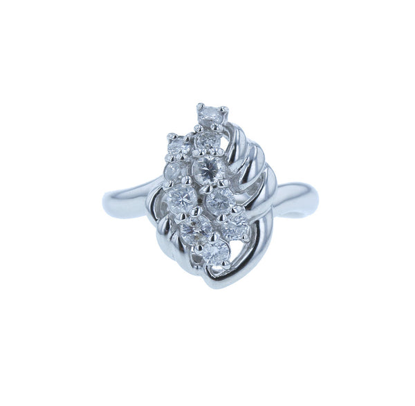 Pt900 プラチナ ダイヤ0.50ct リング 指輪 レディース 9号 中古