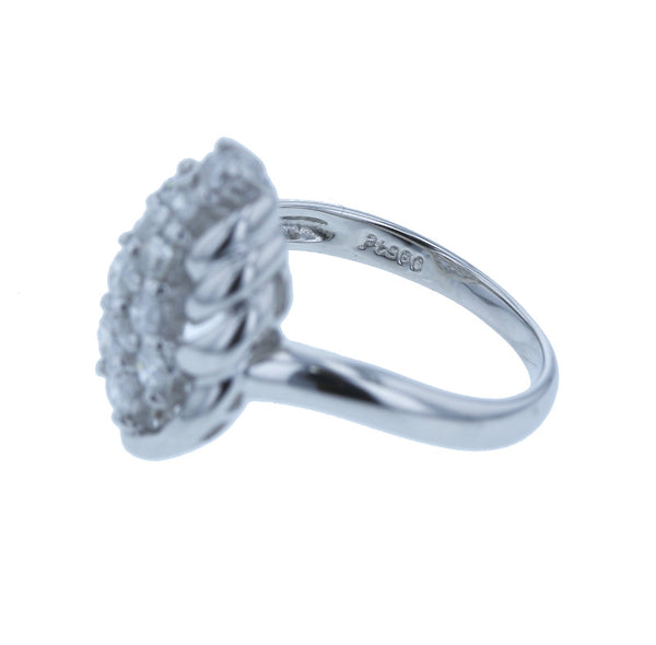 Pt900 プラチナ ダイヤ0.50ct リング 指輪 レディース 9号 中古
