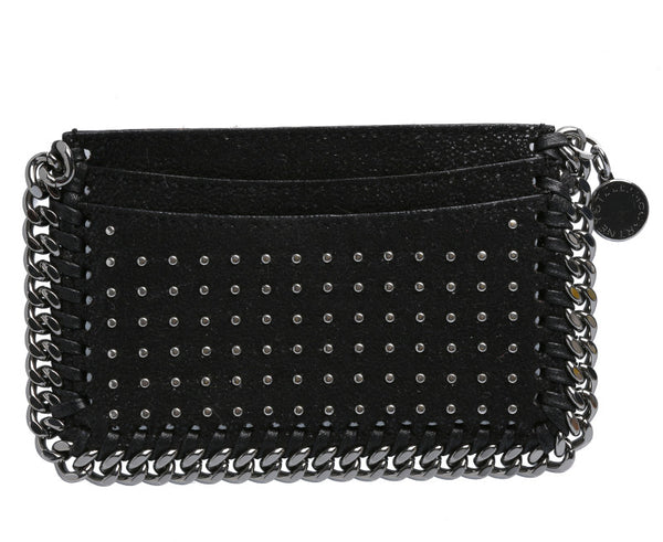 ステラマッカートニー ブラック レザー カードケース レディース Stella McCartney 中古