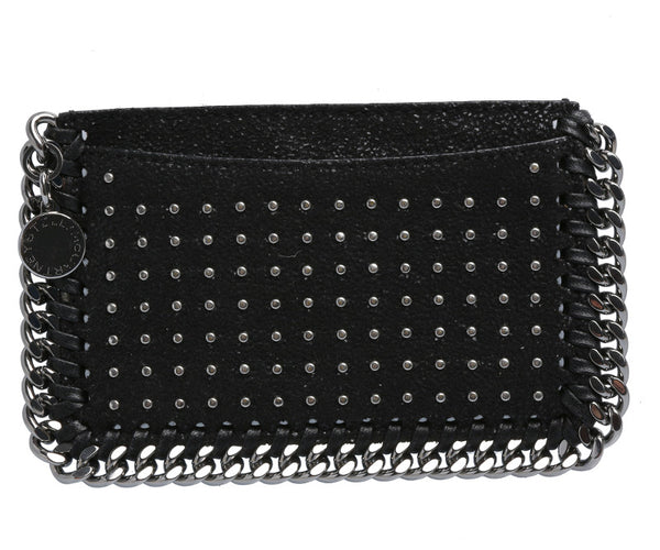 ステラマッカートニー ブラック レザー カードケース レディース Stella McCartney 中古