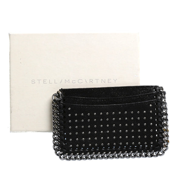 ステラマッカートニー ブラック レザー カードケース レディース Stella McCartney 中古