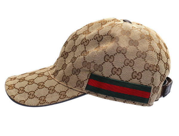 グッチ シェリーライン GGキャンパス 200035・204891 キャンバス キャップ ユニセックス GUCCI 中古