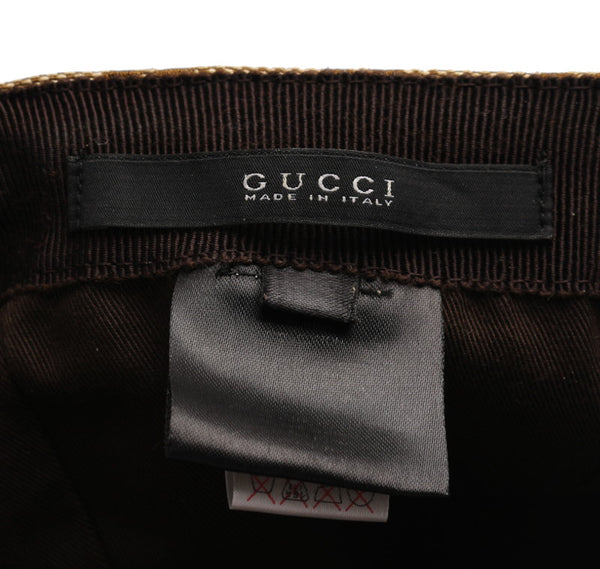 グッチ シェリーライン GGキャンパス 200035・204891 キャンバス キャップ ユニセックス GUCCI 中古