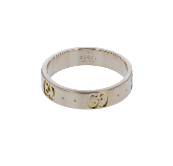 グッチ ピンクゴルード K18PG ピンクゴールド アイコン GG リング 指輪 レディース GUCCI 9号 中古