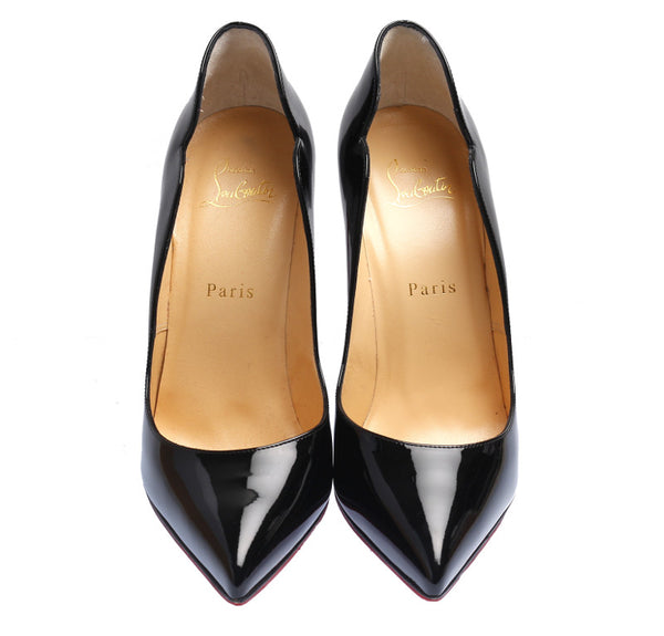 クリスチャンルブタン 靴 レッドソール ブラック エナメル 牛革 パンプス レディース Christian Louboutin 中古