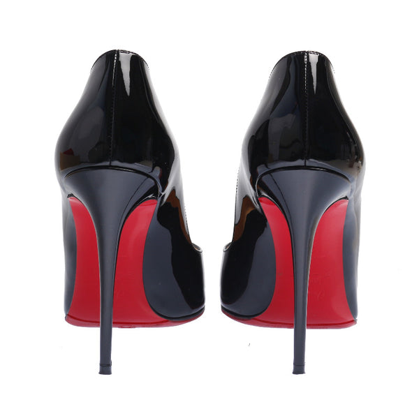クリスチャンルブタン 靴 レッドソール ブラック エナメル 牛革 パンプス レディース Christian Louboutin 中古