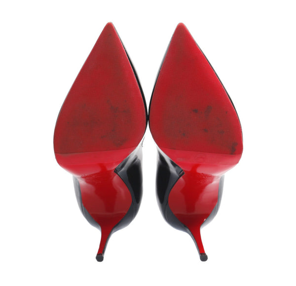クリスチャンルブタン 靴 レッドソール ブラック エナメル 牛革 パンプス レディース Christian Louboutin 中古