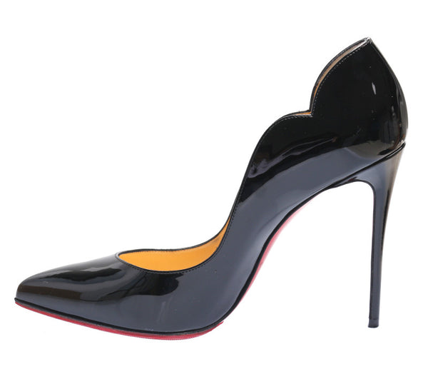 クリスチャンルブタン 靴 レッドソール ブラック エナメル 牛革 パンプス レディース Christian Louboutin 中古