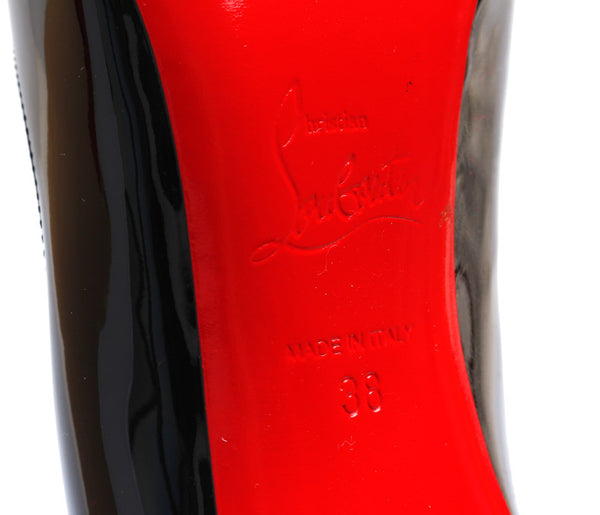 クリスチャンルブタン 靴 レッドソール ブラック エナメル 牛革 パンプス レディース Christian Louboutin 中古