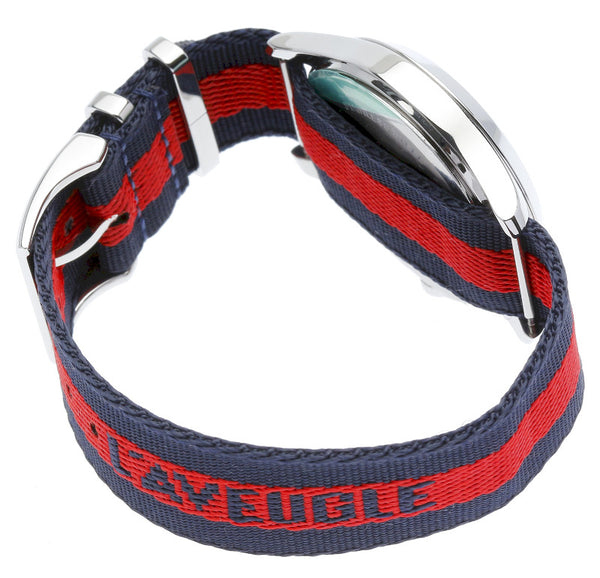 グッチ マルシェデメルヴェイユ シルバー ナイロン ステンレス 腕時計 レディース GUCCI クオーツ ネイビー文字盤 【中古】