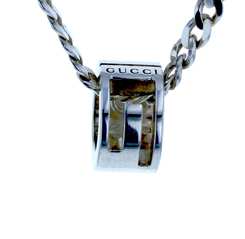 グッチ SV925 シルバー Gリング ネックレス レディース GUCCI 中古