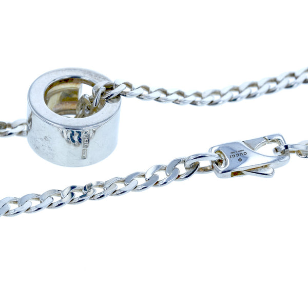 グッチ SV925 シルバー Gリング ネックレス レディース GUCCI 中古