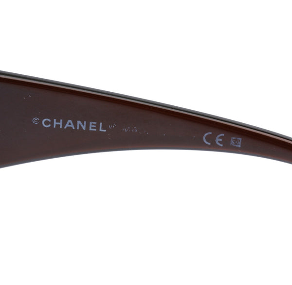 シャネル ココマーク ６４口16 ブラウン プラスチック サングラス レディース CHANEL 中古