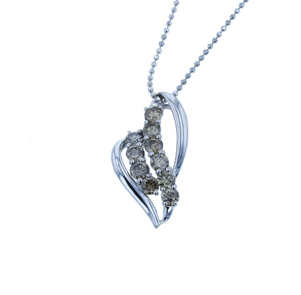 SV925 シルバー ダイヤ1.0ct ネックレス レディース 中古
