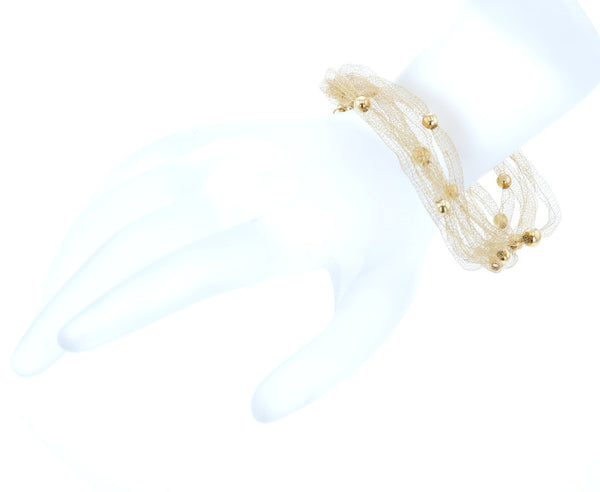 ウノアエレ K18YG イエローゴールド 6連 ブレスレット レディース UNOAERRE 中古