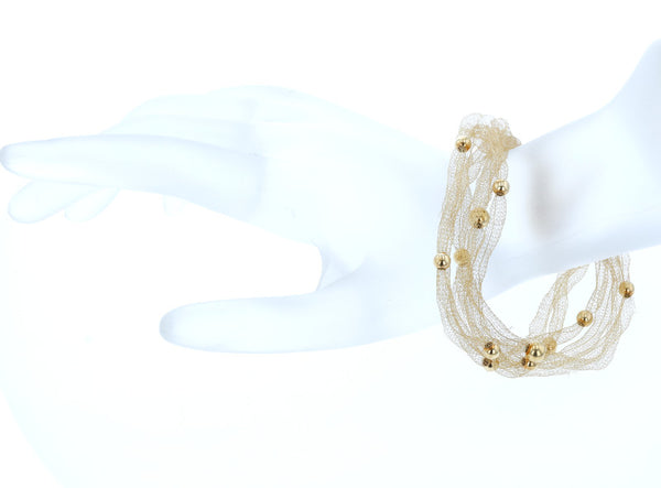 ウノアエレ K18YG イエローゴールド 6連 ブレスレット レディース UNOAERRE 中古