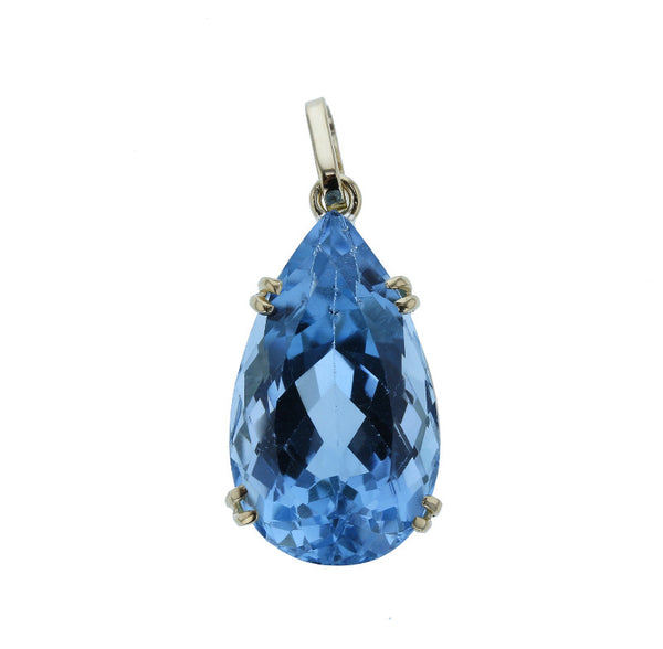 K18YG イエローゴールド トパーズ18.81ct ペンダントトップ レディース 中古