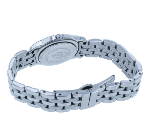 グッチ 5500L シルバー ステンレススチール 腕時計 レディース GUCCI クオーツ ブラック文字盤 【中古】