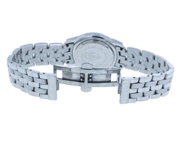 グッチ 5500L シルバー ステンレススチール 腕時計 レディース GUCCI クオーツ ブラック文字盤 【中古】