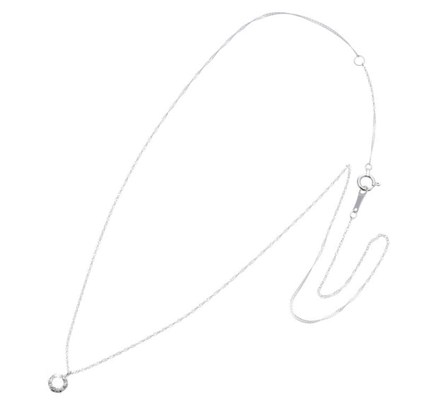 Pt900 プラチナ Pt850 プラチナ ダイヤ0.5ct ネックレス レディース 【中古】