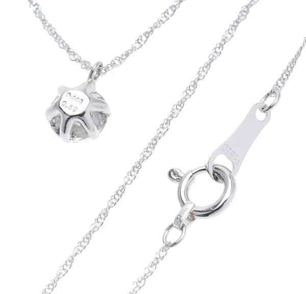 Pt900 プラチナ Pt850 プラチナ ダイヤ0.5ct ネックレス レディース 【中古】