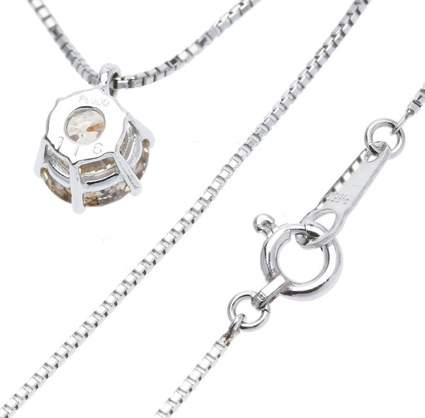 Pt900 プラチナ Pt850 プラチナ ダイヤ1.16ct ネックレス レディース 中古
