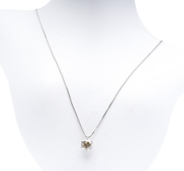 Pt900 プラチナ Pt850 プラチナ ダイヤ1.16ct ネックレス レディース 中古