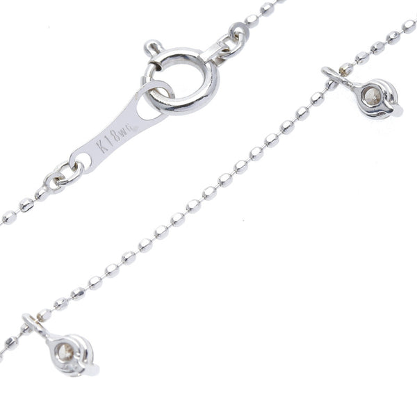 K18ホワイトゴールド ダイヤモンド ネックレス 中古