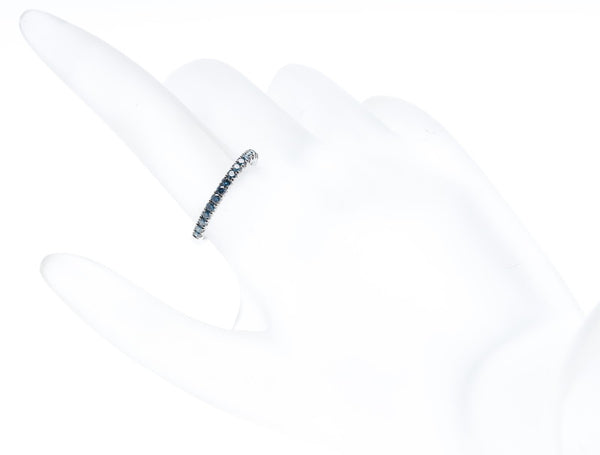 K18ホワイトゴールド ブルーダイヤモンド ブルーダイヤ0.35ct リング 指輪  13号 中古