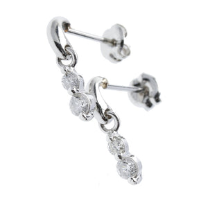 Pt900プラチナ ダイヤモンド ピアス 中古