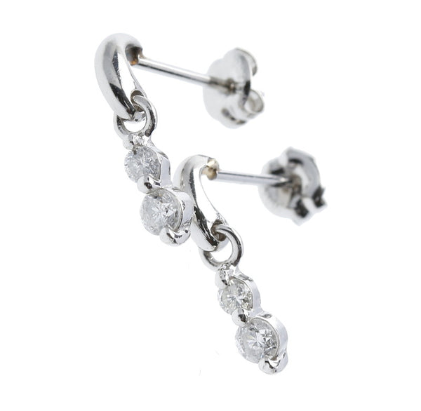Pt900プラチナ ダイヤモンド ピアス 中古