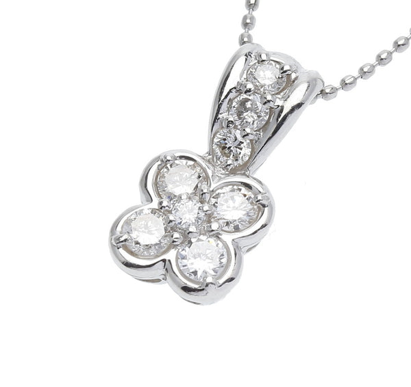 Pt900 プラチナ Pt850 プラチナ ダイヤ0.5ct ネックレス レディース 中古