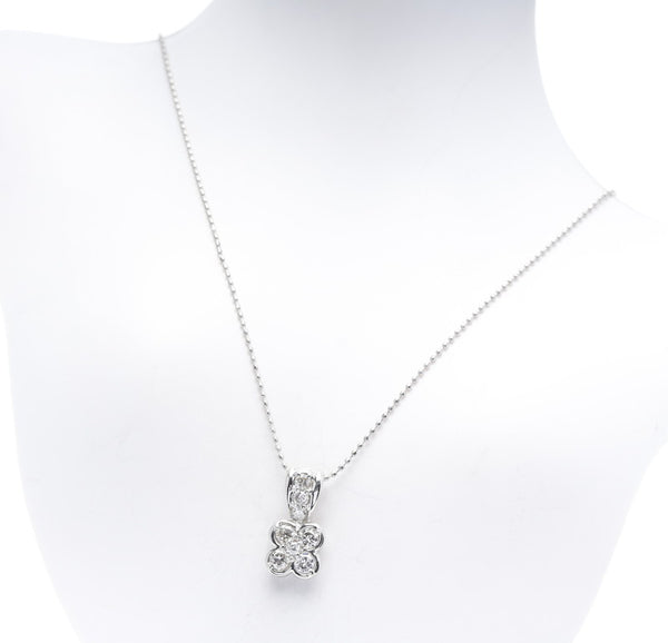Pt900 プラチナ Pt850 プラチナ ダイヤ0.5ct ネックレス レディース 中古