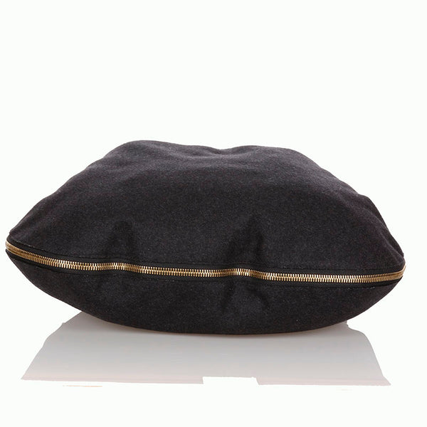 マルニ ゴールド金具 ブラック レザー ウール ショルダーバッグ レディース MARNI 【中古】