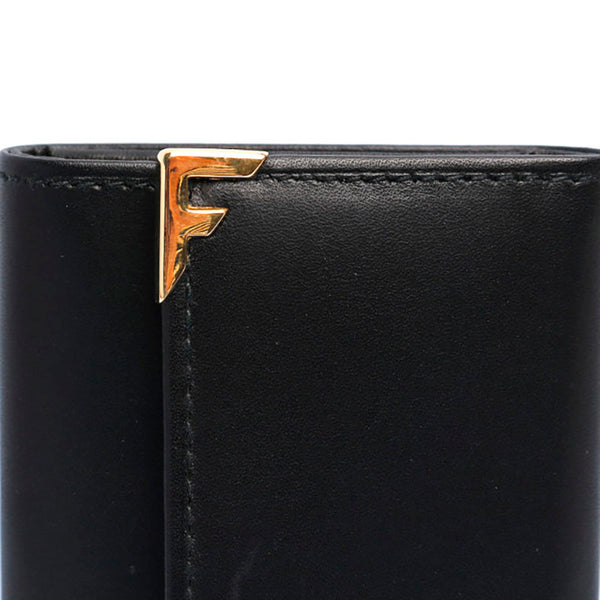 サルヴァトーレフェラガモ ブラック レザー キーケース レディース Salvatore Ferragamo 中古